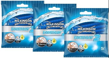 Wilkinson Sword Scheermesjes - Essentials 2 For Men - 3 x 5 Stuks - Voordeelverpakking