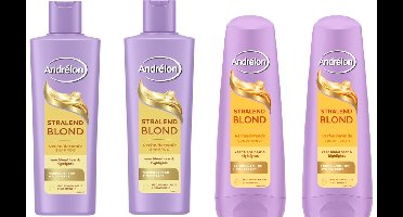 Andrélon Stralend Blond - Shampoo 2 x 250 ml & Conditioner 2 x 200 ml