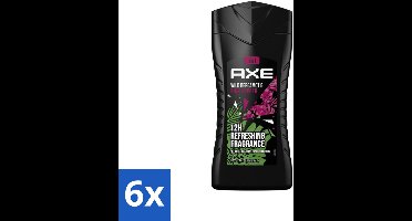 6 x Axe - 3-in-1 Douchegel - Wild Bergamot & Pink Pepper - 100% Plantaardig - 250 ml - Douchegel - Geur - Lichaam - Gezicht - Haar