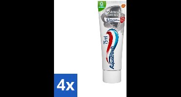 4 x Aquafresh Tandpasta Tandsteen Controle Frisse Adem 75 ml - Tandsteen Controle - Tandpasta - Tandplak Verwijderen - Bescherming Tegen Tandsteen - Gezond Tandvlees