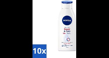 10 x Nivea - Repair & Care Body Lotion - Voor Zeer Droge Huid - 400 ml - Body Lotion - Droge Huid - Zeer Droge Huid - Huid Verzorging - Huidmicrobioom