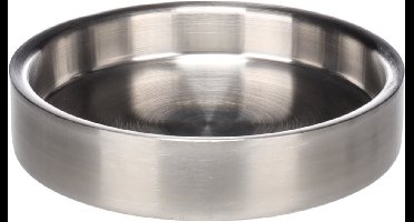 Voerbak kat - drinkbak kat - 170ml - Muscat Rond Zilver - luxe inox eetpot met dubbele wand en antislip - 12,5cm
