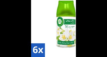 6 x Air Wick Freshmatic - Luchtverfrisser - Navulling Automatische Spray - Jasmijn en Witte Bloemen - 250ml - Luchtverfrisser - Geur - Jasmijn - Witte Bloemen - Automatische Spray