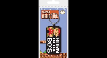 Nintendo - Super Mario - Born In The 80's - Rubber Sleutelhanger - Gratis Verzonden