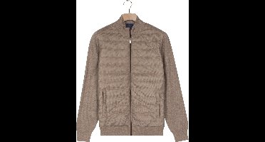 Baileys - Vest Taupe Baileys Cardigan Zip Front Body Slightly Padded & Horizontal Quilted Vest Taupe 522080
