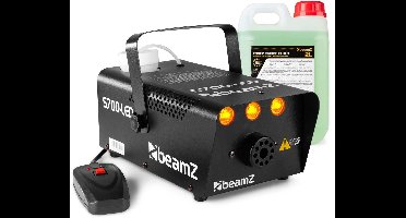 Rookmachine met Vlam effect - BeamZ S700LED - Afstandsbediening - 2 Liter vloeistof - 3 LED's - 700W