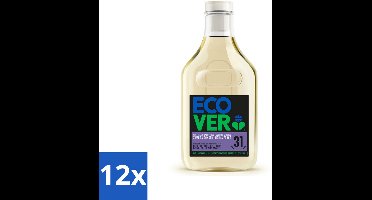12 x Ecover Vloeibaar Wasmiddel Zwart & Donker - Limoen & Lotus 31 Wasbeurten 1,43 liter - Donker Wasmiddel - Donkere Kleuren - Plantaardig Wasmiddel - Milieuvriendelijk Wasmiddel - Ecologisch Wasmiddel