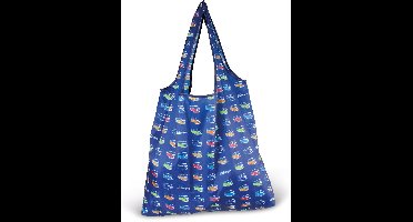 VW T1 Bus Boodschappentas, opvouwbaar, Polyester - Parade/blauw