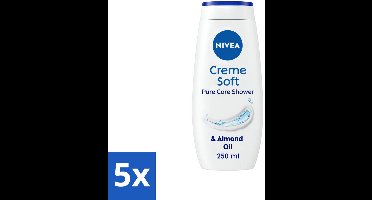 5 x NIVEA Douchecrème Soft 250 ml - Douchecrème - Hydratatie - Amandelolie - Zachte Huid - Voedend Schuim
