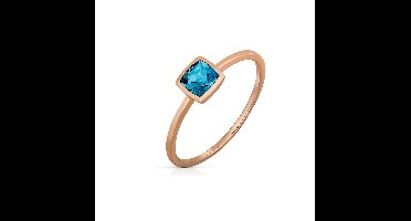Orolino Ring 585 Gold Roségold mit Blautopas (beh.)