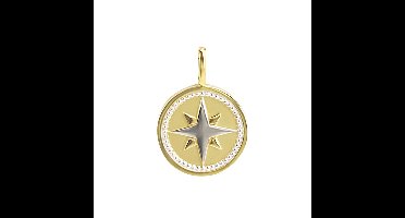 Orolino Anhänger 375 Gold zweifarbig mit Windrosen-Motiv