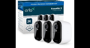 Arlo Essential3 XL 2K beveiligingscamera - 3 IP-Camera's