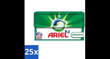 Ariel - 3in1 Wasmiddel Pods - Original - 33 Pods - Bulkverpakking - 25 stuks