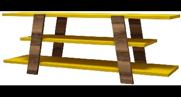 Asir TV Kast - Televisiemeubel - Okkernoot Geel - 120 x 42 x 33,6 cm