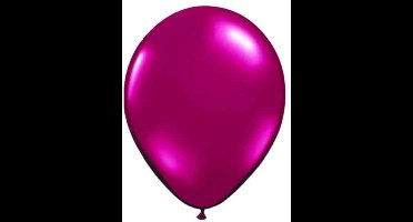 Folat - Burgundy wijnrode metallic ballonnen - 50 stuks