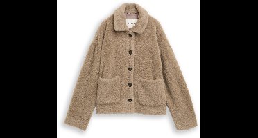 Tom Tailor - Teddyjas met zakken - Maat XXL - soft taupe grey