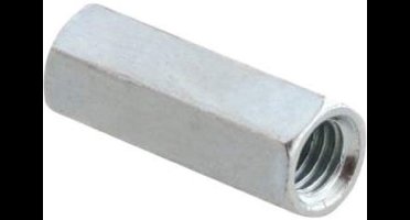 Verbindingsmoer koppelmoer M8 schroefdraad - 45mm - Gegalvaniseerd