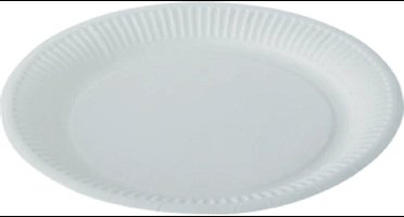 Papieren Borden – Ø 23 cm – Wit – 100 Stuks – Wegwerpborden – Voor Maaltijden & Buffetten