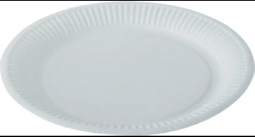 Papieren Borden – Ø 18 cm – Wit – 100 Stuks – Wegwerpborden – Snacks & Lichte Maaltijden