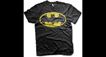 Batman Distressed Logo Big Tall Hoodie WB-1-BAT004-H23-8 Black-5XL