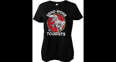 Jurassic Park - Send More Tourists Girly Tee Damen T-Shirt Black-XL