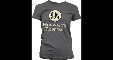 Harry Potter Hogwarts Express Platform 9-3/4 Girly Tee Damen T-Shirt Dark-Grey-L
