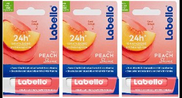 Labello Stick Peach Shine - 3 x 4.8 Gram - Vegan