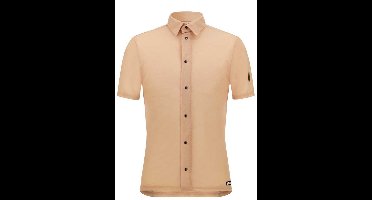 Santini Gravel Technical Overhemd Met Korte Mouwen Beige L Man