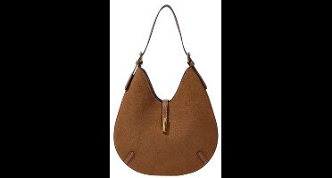 S&E Exquise Suède Schoudertas Dames – Elegant voor Herfst & Winter – Ideaal voor Werk en Reizen - Bruin