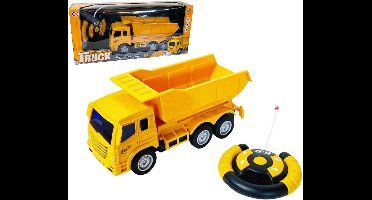 RC werkvoertuig - Kiepwagen speelgoed - Zandwagen met laadbak 26CM