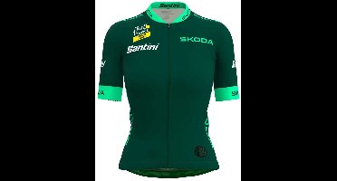 Santini Tour De France Femme Avec Zwift Best Sprinter Leader Korte Mouw Wielertrui Groen M Vrouw