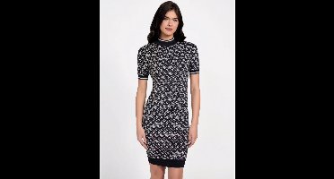 Guess Gebreide midi-jurk met marine 4G logo