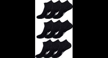 Umbro sneakersokken – enkelsokken – 9 paar – maat 40-46 – zwart – sokken dames en heren – unisex - Cadeau
