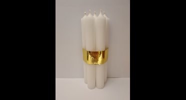 Ivoorwitte dinerkaarsen � 18 cm � Set van 25 stuks � Lange brandduur (8 uur)