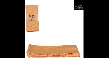 Mica Decorations Villia Theedoek 70 x 50 cm - Bruin - 2 stuks