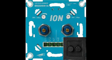 DUO LED Dimmer | Mat Antraciet Afdekplaat | 2x0.3-200 Watt | ION INDUSTRIES