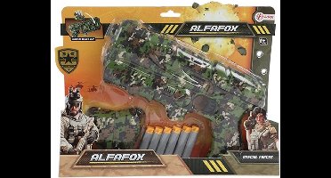 Toi Toys - Pistool - Militair wapen met 6 foampijlen - Geweer