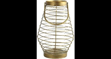 Non-branded Theelichthouder Damian 34,5 Cm Staal Goud