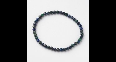 Sattva Rocks | Chrysocolla & Lapis Lazuli 4mm mala edelsteen armband in kado zakje