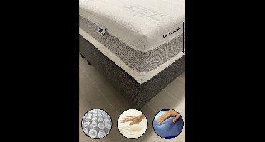 Matras 70x190 - Aegis Prestige - 2-zijdig - HR55 koudschuim - Nasa Traagschuim - 7-zones pocketvering -  4 seizoenen - ca. 25cm dik