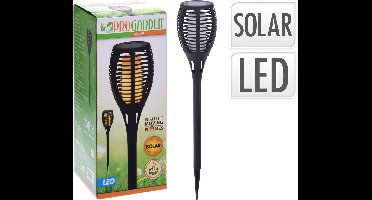 Pro Garden Solar LED Fakkel 10x58 cm Zwart