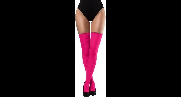 Partychimp Kousen Dames voor bij Carnavalskleding Dames Carnaval Accessoires Verkleedkleren Volwassenen - Polyester - Fuchsia - One-size
