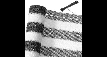 Detex Balkonscherm 1x10m – 50 Kabelbinders UV-Bestendig – Grijs Wit