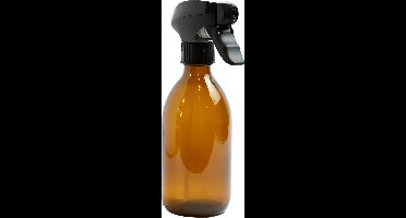 Groeikruid® plantenspuit | 300 ml amber glas | met zwarte spraykop | plantensproeier binnen | Waterverstuiver | Verstuiver