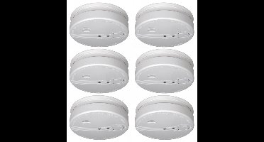 ELRO FS1105P 230V Rookmelder - Aan te sluiten op het lichtnet - met 5 jaar back-up batterij - Voldoet aan Bouwbesluit - 6 stuks