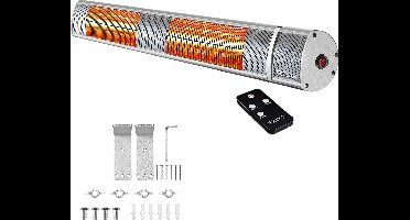 Monzana Infraroodstraler 3000W - Incl. Afstandsbediening - Zilver