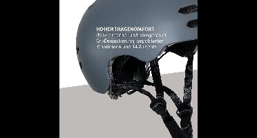 HUDORA Skaterhelm Allround Grafiet, Maat L (58-61cm)