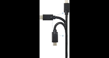 Renkforce RF-4531576 USB-kabel USB 3.2 Gen2x2 USB-C stekker 2.00 m Zwart Afgeschermd