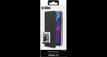 SBS Book Wallet Lite case iPhone 12 Mini, zwart
