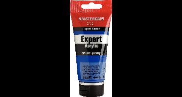Amsterdam Expert Acrylverf - Blauwe Acrylverf - #518 Kobaltblauw Donker Ultramarijn - Acrylic Paint - Acrylaatverf – Acrylic Paint – Hobbyverf – Kunstschildersverf - Hobbyverf Blauw - 75ml